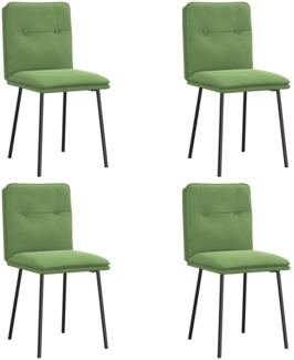 vidaXL Esszimmerstühle 4 Stk. Hellgrün Samt 3315412