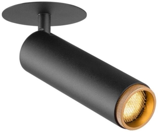 SLV GRIP! M, Deckeneinbauleuchte, PHASE, 3000 K, 42°, IP20, zylindrisch, schwarz / gold - Downlights