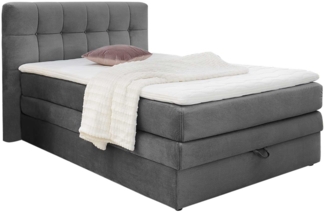Boxspringbett Antonia De Luxe / Amy , Stoff , Grau , 156 x 117 x 217 cm