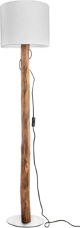 NOWA Stehlampe NORIN, ohne Leuchtmittel, Stehleuchte, Holz, naturgewachsen, Textil, Wohnbereich, Flur