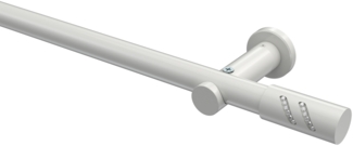 Gardinenstangen-Set Platon Zoena 420 cm (geteilt in 3 x 140 cm), 1-läufig (ohne Ringe), 20 mm Ø Weiß