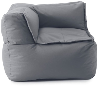 Lumaland Sitzsack-Sofa, Polyester, Eckteil, Grau, 70 x 81 x 81 cm