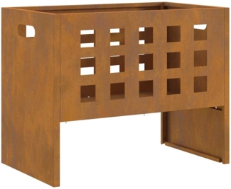 vidaXL Feuerplatz Braun 50 x 30 x 40 cm Witterungsbeständiger Stahl 858971