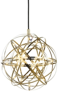 s.luce Pendelleuchte LED Hängeleuchte Atom Dimmbar 30 Metallkugel Gold, Warmweiß