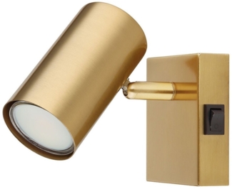 Wandleuchte, Spotleuchte, Metall Gold, 1-Flammig
