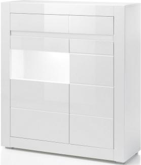 INOSIGN Vitrine Carat Höhe 112 cm, Leisten angeliefert, 1 x grau, 1 x weiss