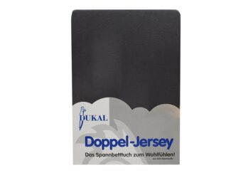 DUKAL Spannbettlaken aus hochwertigem DOPPEL-Jersey, 100% Baumwolle, Doppel-Jersey, Gummizug: rundum, (1 Stück), 80x200 cm, mit Spannumrandung, Made in Germany