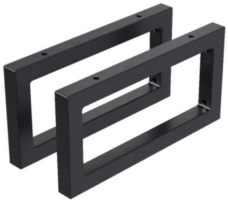 QLS Wandregalhalter aus Stahl pulverbeschichtet Schwarz, Wandhalterung für Waschtischplatte Aufsatzwaschbecken Regalträger