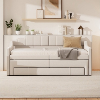 HAUSS SPOLE Schlafsofa 90*200(190) mit Schublade und ausziehbarem Bett, Beige