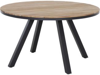 SIENA GARDEN Zurigo Tisch, Ø130, FSC Alu, m-anth,Teak FSC 100%