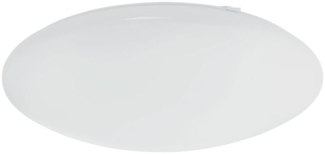 LED Deckenleuchte, Metall, weiß, rund, warmweiß, D 25cm