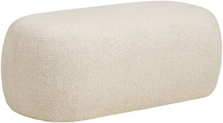 Pouf >Blossomville< in Sand, 100% Polyester - 100x38x50cm (BxHxT)