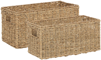 Aufbewahrungskorb Seegras naturfarben 2er Set DONGHA