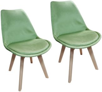 HTI-Living Atlanta Velvet Hellgrün Stuhl