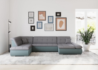 DOMO collection Wohnlandschaft Moric U-Form auch in Cord, im XXL-Format, wahlweise mit Bettfunktion und Armlehnenverstellung