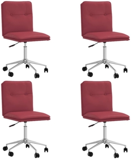 vidaXL Esszimmerstühle 4 Stk. Weinrot Kunstleder 3315692