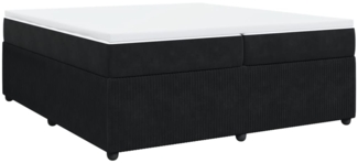vidaXL Boxspringbett mit Matratze Schwarz 200x200 cm Samt 3285664