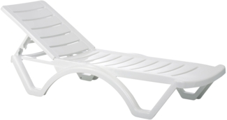 CLP 4er Set Sonnenliege Aqua,weiß