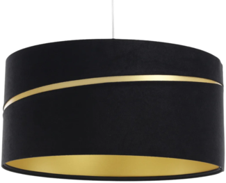 BPS Koncept 01A-009-60 Hängeleuchte SWING Velourss auf PVC-Basis schwarz, gold 1xE27 60W H:112 Ø60cm dimmbar