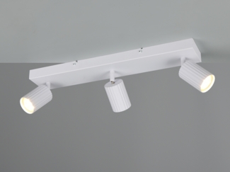 LED Deckenstrahler 3-flammig aus Metall Weiß, Breite 50cm