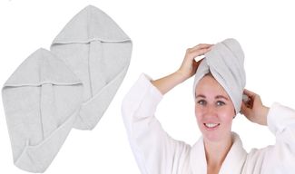 Betz Turban-Handtuch mit Knopf BERLIN Kopfhandtuch Haarturban, (2-St), mit Knopfverschluss