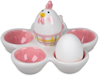 formano Eierbecher Eierbecher Huhn für Ostern, (H:10cm Ø:16cm), Steingut