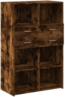 vidaXL Highboard Räuchereiche 80x42,5x124 cm Holzwerkstoff 3281389