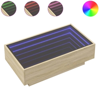 vidaXL LED-Couchtisch Sonoma Eiche 90x50x30 cm Holzwerkstoff 847520