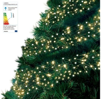 LED Cluster-Lichterkette 11,5m warmweiß 1152 LED Büschellichterkette Weihnachtsbeleuchtung Balkon Terrasse Lichterkette Außenbeleuchtung IP44