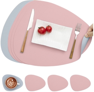 Coonoor Platzset Tischset, Kunstleder, abwischbar, (4-St), Tischsets und Untersetzer