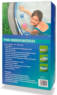 NOOR Pool-Bodenschutzfliese Poolvlies - Unterlage für rund Pools - Schutz vor Beschädigungen, verrottungsfest & UV-stabil - mehrjährig verwendbar - 140 g/m²