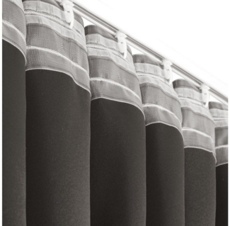 Eurofirany Vorhang MILAN Blickdichte Vorhänge mit festen Gardinenhaken, Verdunkelungsvorhänge