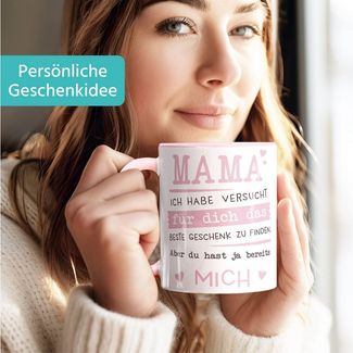 SpecialMe Tasse Kaffee-Tasse Mama ich habe versucht für dich das beste Geschenk zu, Keramik