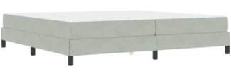 vidaXL Boxspringbett mit Matratze Hellgrau 200 x 200 cm Samt 3398713