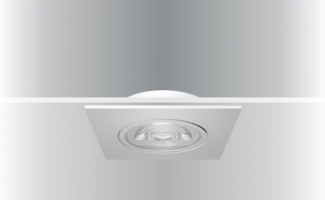 Synergy 21 LED Deckeneinbauspot Helios weiÃ, quadratisch+schwenkbar, neutralweiÃ