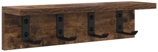 vidaXL Wandmontierter Kleiderständer Räuchereiche 40 x 10.5 x 10.5 cm 874351