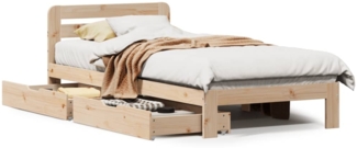 vidaXL Massivholzbett ohne Matratze 90x200 Kiefernholz 3309836