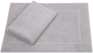 Betz Badematte 2er Set Badvorleger Premium Badematte Badteppich Größe 50x70 cm, beidseitig nutzbar, Baumwolle, Qualität 650g/m²