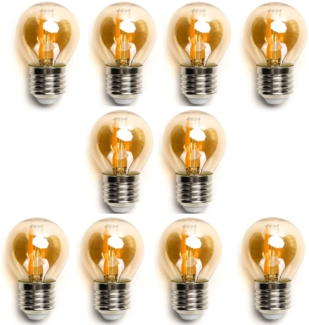 10x6W E27 LED Filament Vintage Glühbirne Birne Leuchtmittel Retro Beleuchtung Mini G45 Form 2200K Warmweiß