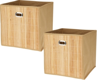 Koopman Aufbewahrungsbox Braun (2 St), 2er Set, Schrankbox, 31x31x31cm, Organizer, Aufbewahrungsbox