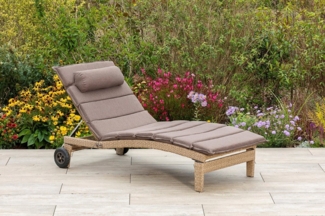 MERXX Gartenliege Andalusia, 1 St, zerlegbar, mit Auflagen, Aluminium