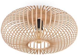 hofstein Deckenleuchte moderne Deckenlampe aus Metall in Schwarz/Hellbraun/Beige, ohne Leuchtmittel, Deckenleuchte Lichteffekt, Ø40,5cm, 1x E27, ohne Leuchtmittel