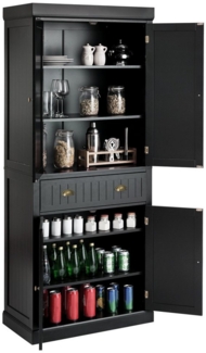 COSTWAY Küchenbuffet Hochschrank mit verstellbarer Regalen&Schublade, 183cm