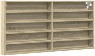 vidaXL Vitrinenschrank Sonoma-Eiche 100x8,5x50 cm Holzwerkstoff 847949
