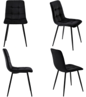 ComfortXL Esszimmerstuhl M1592, Holzwerkstoff, Grau, 44x86x46cm