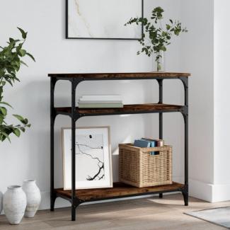 vidaXL Konsolentisch Räuchereiche 75x29x75 cm Holzwerkstoff 834042