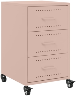 vidaXL Nachttisch Rosa 36x39x59 cm Stahl 846729