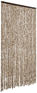 vidaXL Fliegenvorhang Beige und Braun 118x220 cm Chenille 4004888