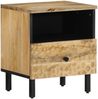 2er-Set Nachttische, Nachtschränke 40x33x46 cm Massivholz Mango