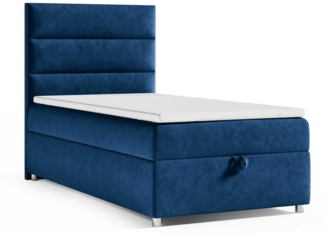 Best for Home Boxspringbett mit Bettkasten Trinity K-4 SINGLE Bonell-Matratze inkl. 7 cm Topper (Einzelbett, Polsterbett mit gepolstertes Kopfteil, Jugendbett, Kinderbett versch. Größen, 70x200 80x200 90x200 100x200 cm), verschiedene Liefermöglichkeite...